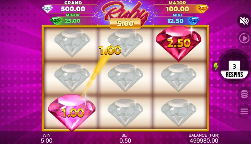 Ruby Win: Hold the Spin bonus